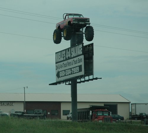 It's a monster truck and it's way up in the sky! Kansas (2007)