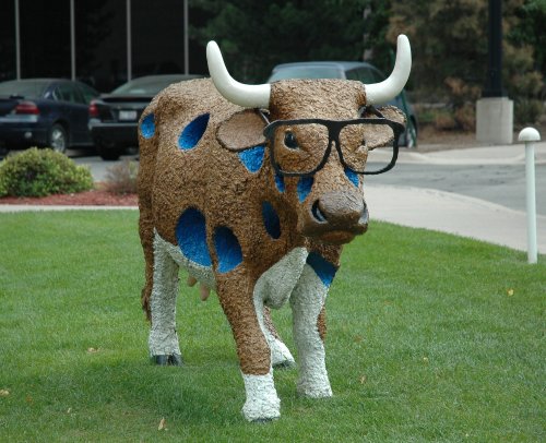 Looks like that cow has had some bites taken out of it… funny coloured meat. Chicago (2007)