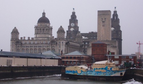 Some fancy looking buildings near the docks, Liverpool (2006)