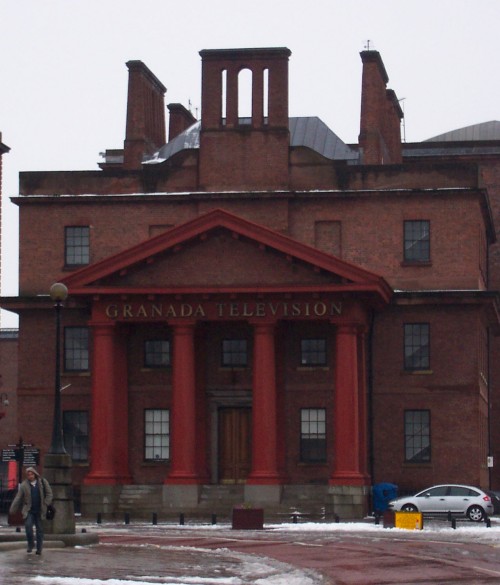 Granada Television house on Albert Docks on a cold and very wet day, Liverpool (2006)