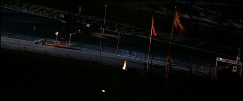 The car park scene from the movie The Lost Boys, just before the security guard is attacked by the vampires… see the similarity? The Lost Boys (1987)