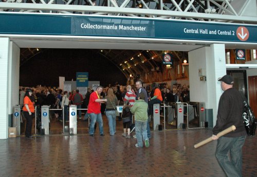 The entrance to Collectormania! If you pay for a �10 entry ticket you can go in at 9am. If you pay for a �5 entry ticket you can enter at 11am. We go for the cheap ticket every time! G-Mex Manchester (2007)