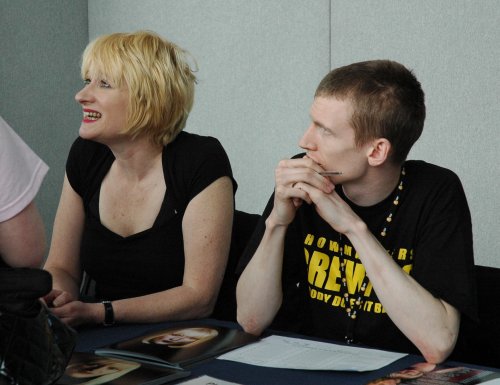 Hattie Hayridge and a selection of photos that she will sign for you. Milton Keynes (2008)