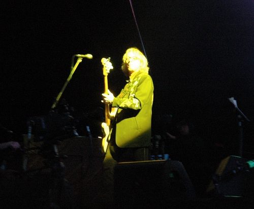 Mike Mills, REM Bass guitarist, just before he got beamed up by Aliens. Manchester (2008)