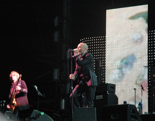 R.E.M. sang classic songs such as 'Losing My Religion' and 'Man on the Moon'. Manchester (2008)