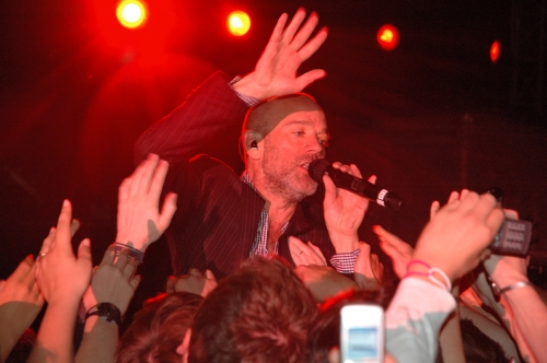 'Praise the Lord… Jebus loves you' screams Michael Stipe to the crowd. Manchester (2008)