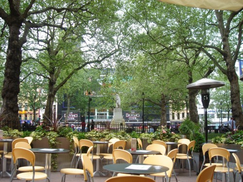 A nice café in Leicester square where I had a Hot Chocolate, London (2006)