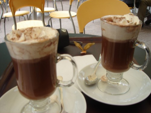 The expensive Hot Chocolate I had in the nice caf, tasted like rice pudding, London (2006)