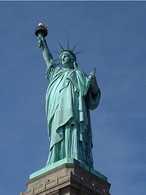 Statue of Liberty on a cold March day, New York City (2002)