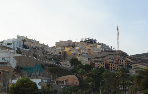 There are lots of cranes in Spain building houses for the British to buy for a fraction of the price of a house in Britain, Spain (2006)