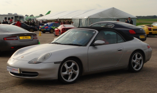 A soft top Porsche Carrera, Bruntingthorpe proving ground (2006)