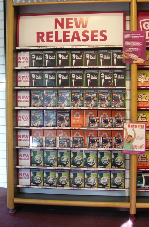 On the new releases shelf in GAME, Nottingham (2006)