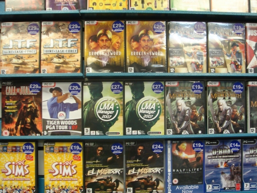 The PC version on the shelf in a local video game store, Nottingham (2006)