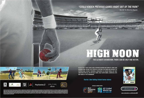 An Official poster for Brian Lara International Cricket 2007, UK (2007)