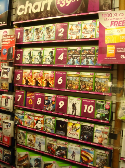 Brian Lara 2007 debuts at Number 1 in the Xbox 360 charts at GAME, Norwich (2007)