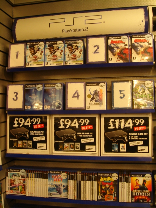 Brian Lara 2007 debuts at Number 1 in the Playstation 2 charts at Gamestation, Norwich (2007)