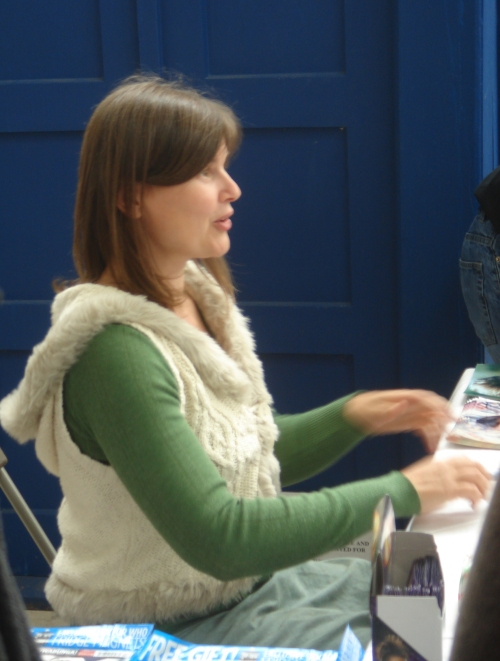 Sophie Aldred who played an assistant to the Doctor in Dr Who signs autographs for SFX magazine subscribers, Milton Keynes (2007)