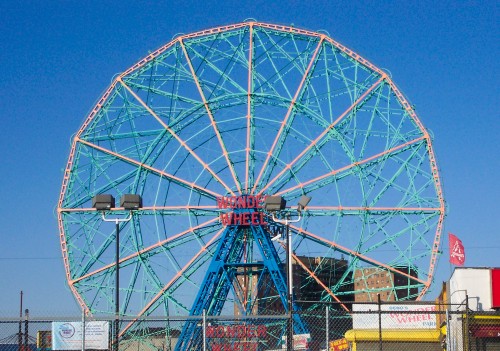 The world famous Wonder Wheel at Coney Beach as seen in films such as The Warriors, New York (2006)