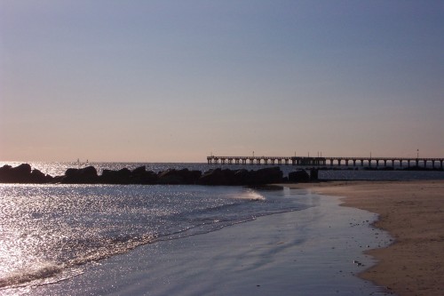 Coney Island beach pier on a nice but cold winters day, New York (2006)