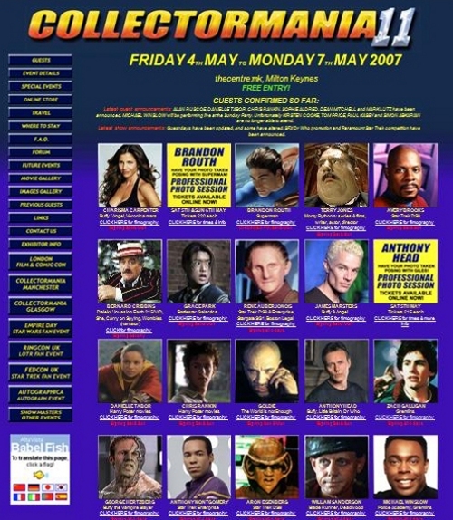 Collectormania 11, Milton Keynes, UK (2007)
