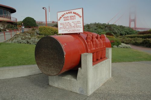 Look at the size of the cables used to hold the Golden Gate Bridge together! San Francisco (2007)