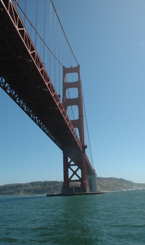 Going under the Golden Gate Bridge. San Francisco (2007)