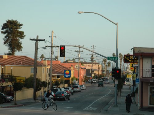The main street down to the beach.
