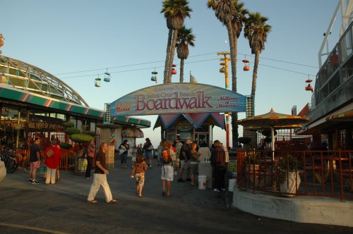 The famous Santa Cruz boardwalk.