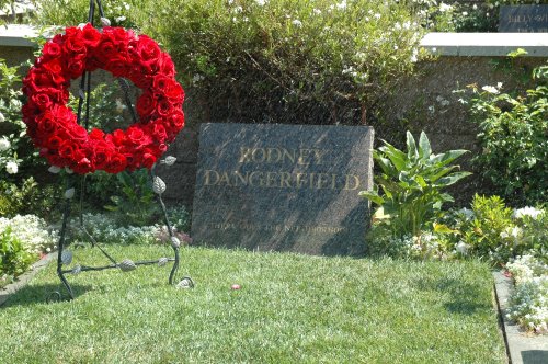Comedian Rodney Dangerfield's resting place. I like the character he played in the movie
