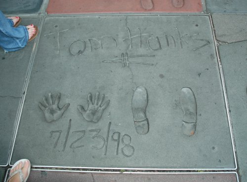 Tom Hank's prints at Mann's Chinese Theatre. Los Angeles (2007)