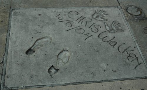 The prints of the great actor Christopher Walken at Mann's Chinese Theatre. Los Angeles (2007)
