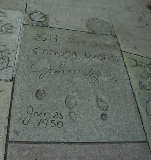 John Wayne's prints at Mann's Chinese Theatre done way back in 1950. Los Angeles (2007)