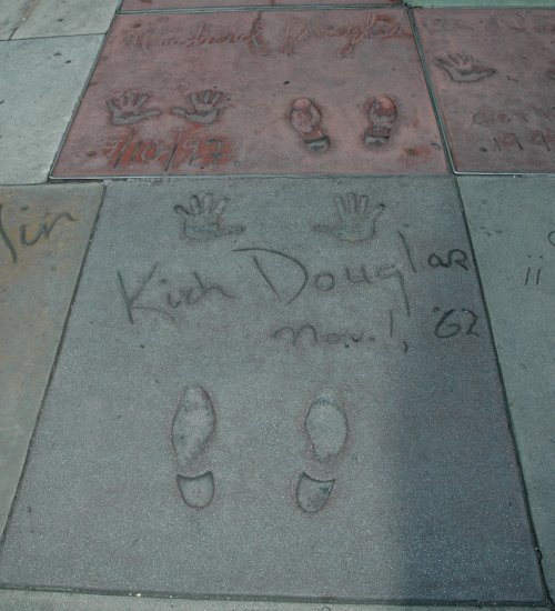 Kirk and Michael Douglas both left their prints here, but at different times. Los Angeles (2007)