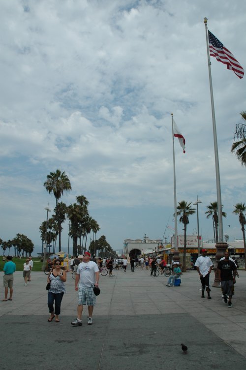 Most people wore shorts and t-shirts on Venice Beach. Los Angeles (2007)