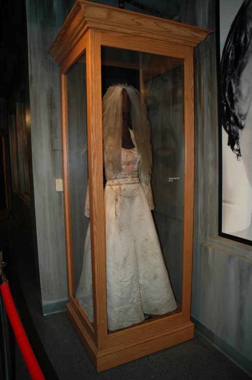 A wedding dress which was worn by a Zombie in the movie