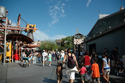 Lots of people, lots of rides. We spent half the day at Disney's