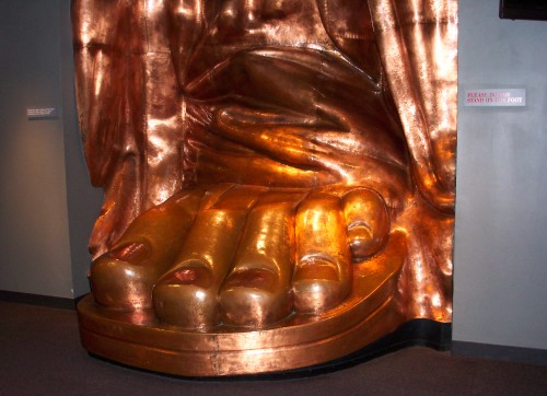 A replica of the foot of the Statue of Liberty, New York (2006)