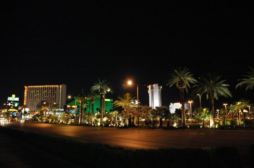 The end of the strip our hotel was at the other end it's about a 3 mile walk one way. Las Vegas (2007)