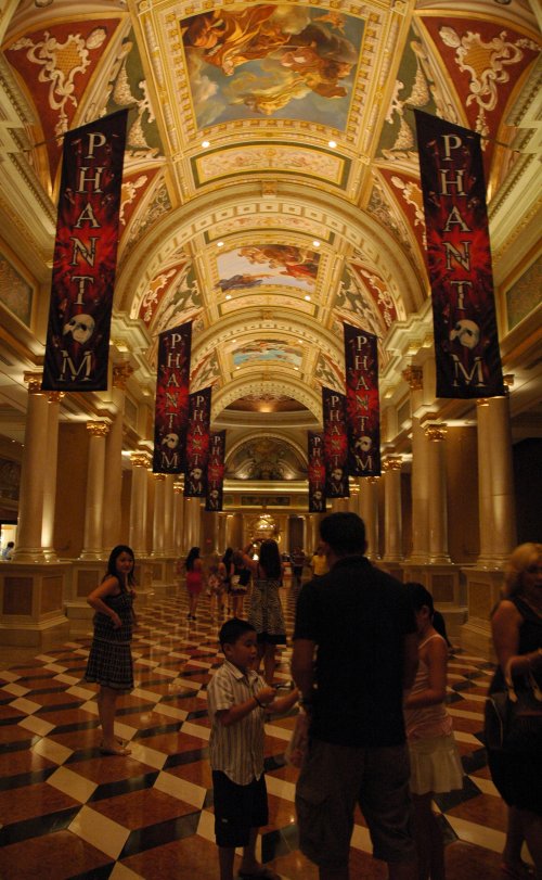 The crazy flooring inside the Venetian hotel and casino. Las Vegas (2007)