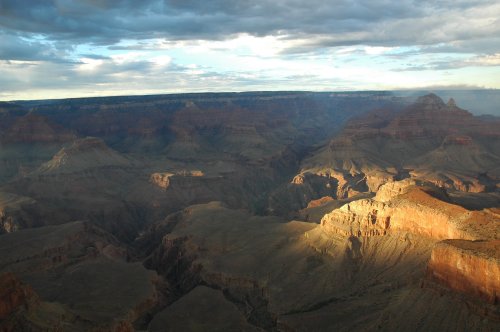 The sun starts going down over the Grand Canyon. Arizona (2007)
