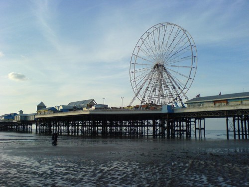 A Big Wheel on the pier, where have all the carriages gone, Blackpool (2006)