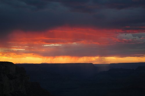 Photo #784d of the sun going down over the Grand Canyon. Arizona (2007)