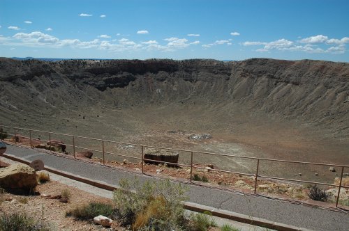 Only scientists are allowed to go down to the centre of the Meteor Crater. The Meteor Crater is privately owned. Arizona (2007)