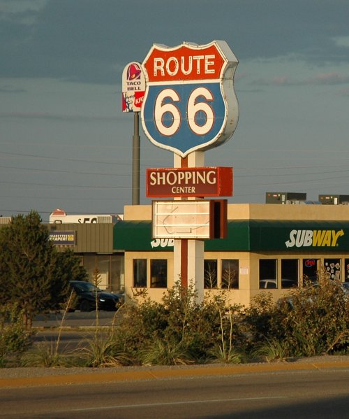 We did some driving on the old Route 66 road and sometimes we went on the freeway which ran by the side of it to make up time. New Mexico (2007)