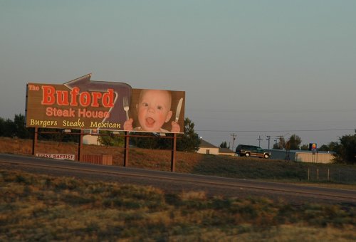 I'm as happy as that baby when I have steak too. New Mexico (2007)