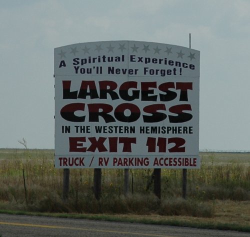 Yep, we were excited too when we saw this sign them Texans love their God. Texas (2007).