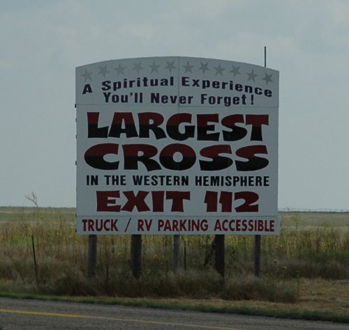 Yep, we were excited too when we saw this sign… them Texans love their God. Texas (2007).