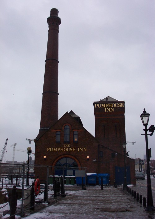 A big pub at Albert Docks, poorest selection of food I have ever seen in a pub, Liverpool (2006)