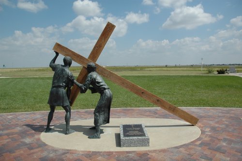 Come on guys, we got the big old Cross up ages ago and you two are still faffing around with that little cross. Texas (2007)